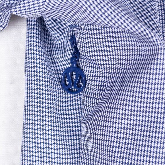 Lululemon Mens Reaction Windbreaker Jacket L Hooded Zip Navy White NWOT Golf - Picture 4 of 9